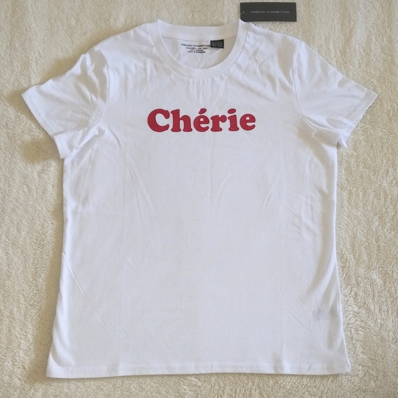 French🇫🇷 Connection "Cherie"👩💕 Tee - NWT - Picture 1 of 12